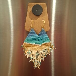 Ocean Wave Beaded Earrings